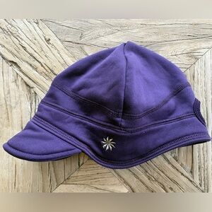 Athleta Purple Fleece Beanie with Embroidered Star